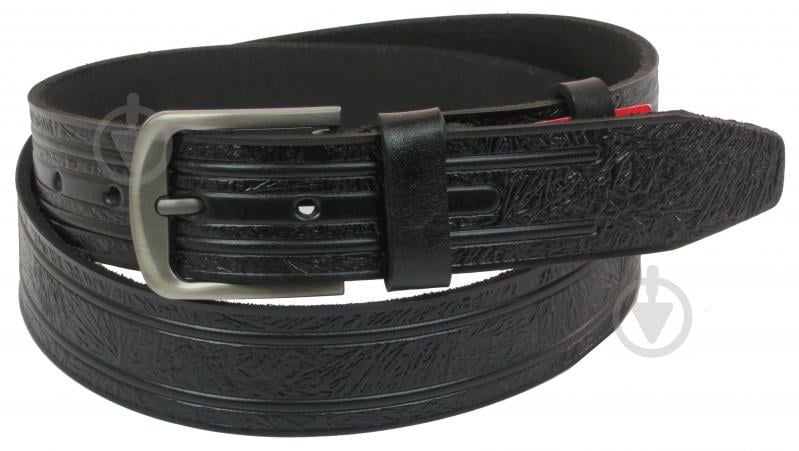 Шкіряний ремінь Skipper 110-130 x 3.8 см Чорний (1142-38)