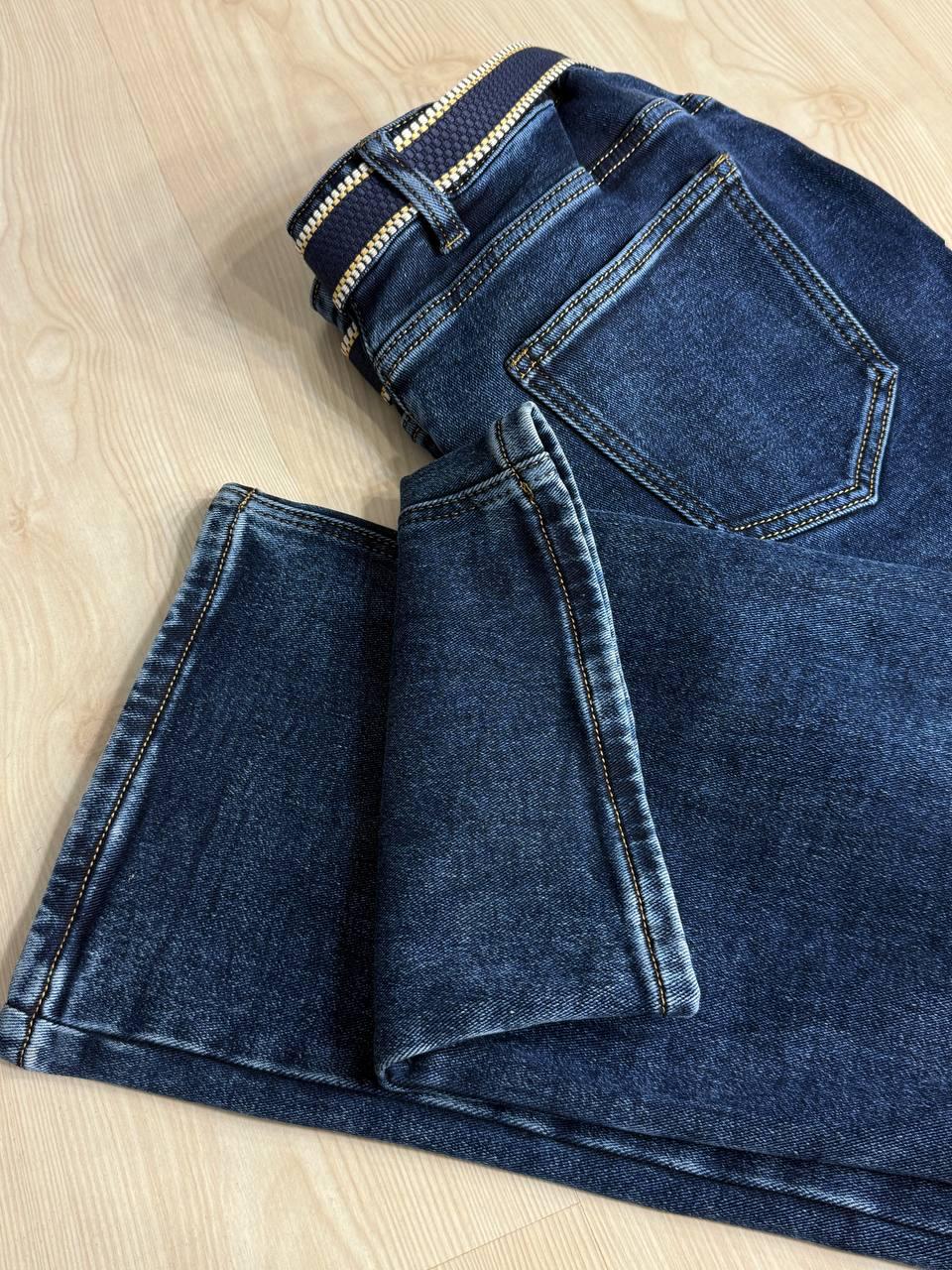 Джинсы женские Derun 8226 утепленные палаццо на флисе с ремнем р. 33 Синий (5669) - фото 10 Джинсы женские Derun 8226 утепленные палаццо на флисе с ремнем р. 33 Синий (5669) - фото 10