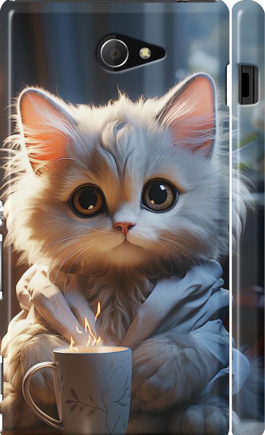 Чехол на Sony Xperia M2 D2305 White cat (5646m-60-42517) Чехол на Sony Xperia M2 D2305 White cat (5646m-60-42517)