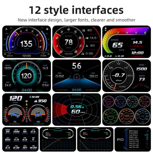 Бортовой компьютер HUD P24 GPS-спидометр OBD2 - фото 5 Бортовой компьютер HUD P24 GPS-спидометр OBD2 - фото 5