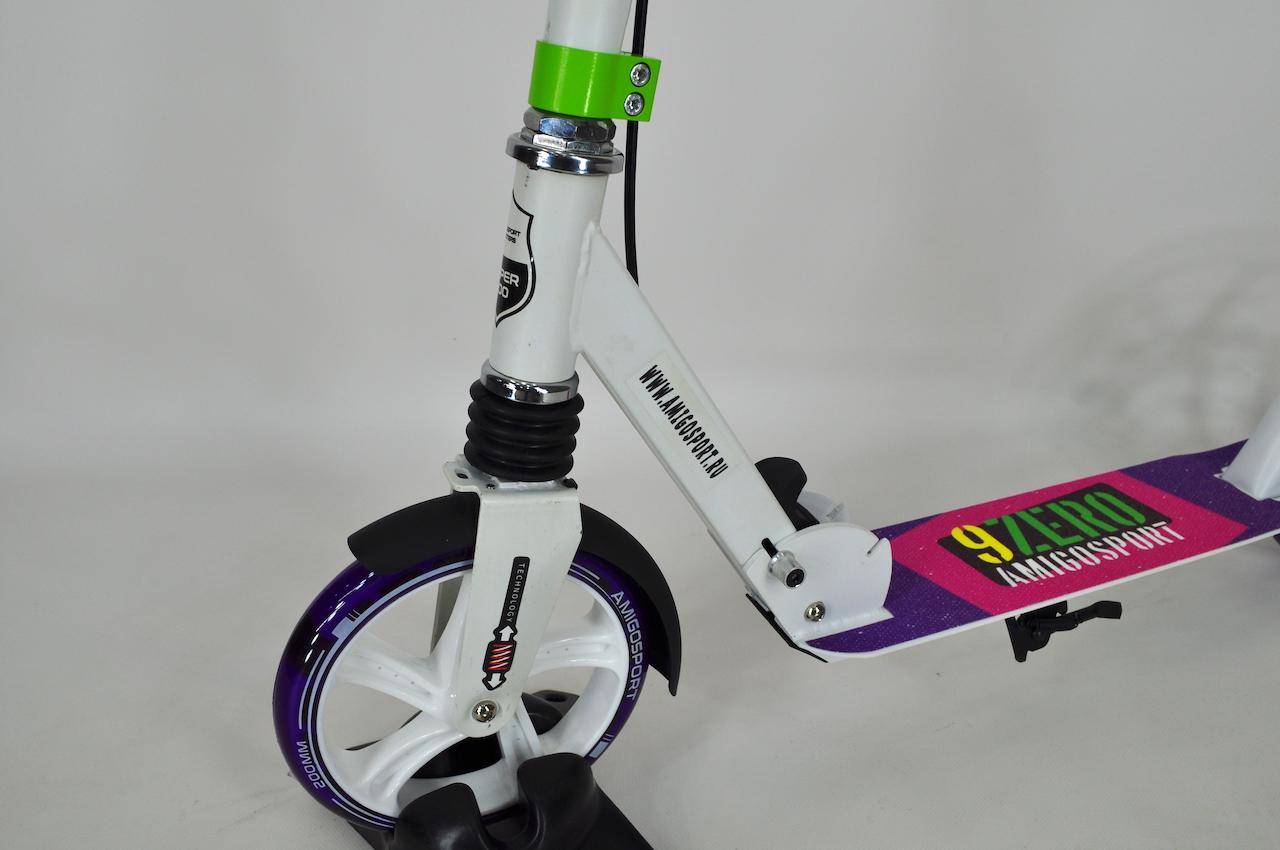 Самокат Amigo Sport Glider Super со светящимся колесом Белый (11322993) - фото 13