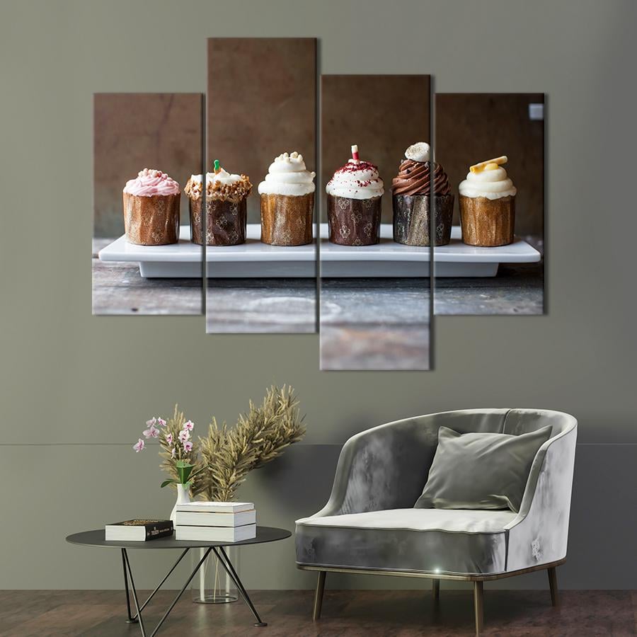 Настенний декор Капкейки для чаепития 89x56 см (A396-4)