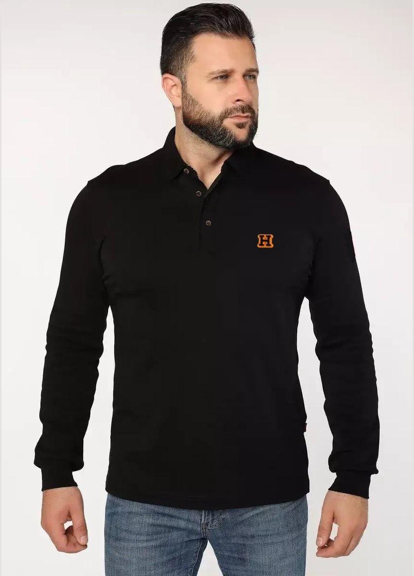 Поло чоловіче з довгим рукавом Hermes Interlock HS-16406BL L