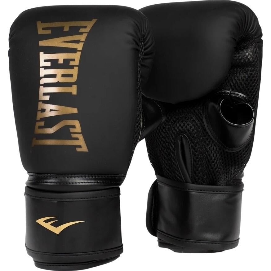 Перчатки боксерские Everlast ELITE CARDIO BOXING GLOVES S/M Черно-золотой (P00003319)