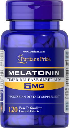 Мелатонин Puritan's Pride Melatonin with B-6 Timed Release 5 мг 120 Tablets (50126)