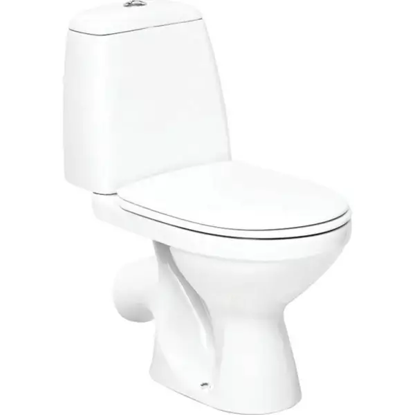 Напольный унитаз-компакт Kolo Solo S7923200UA косой выпуск с сиденьем Duroplast Soft close Белый (35549652)