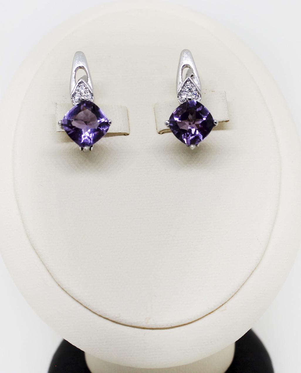 Серьги серебряные с аметистом 5,14 г (984447116) Серьги серебряные с аметистом 5,14 г (984447116)