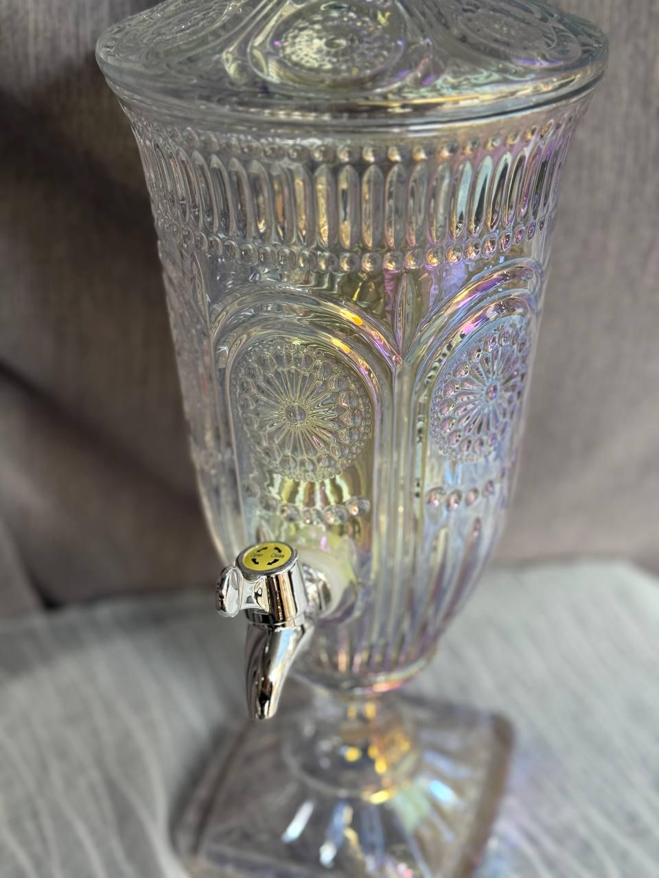 Лимонадница стеклянная TS Kitchen 2 л Прозрачный хамелеон (HP4173) - фото 4 Лимонадница стеклянная TS Kitchen 2 л Прозрачный хамелеон (HP4173) - фото 4