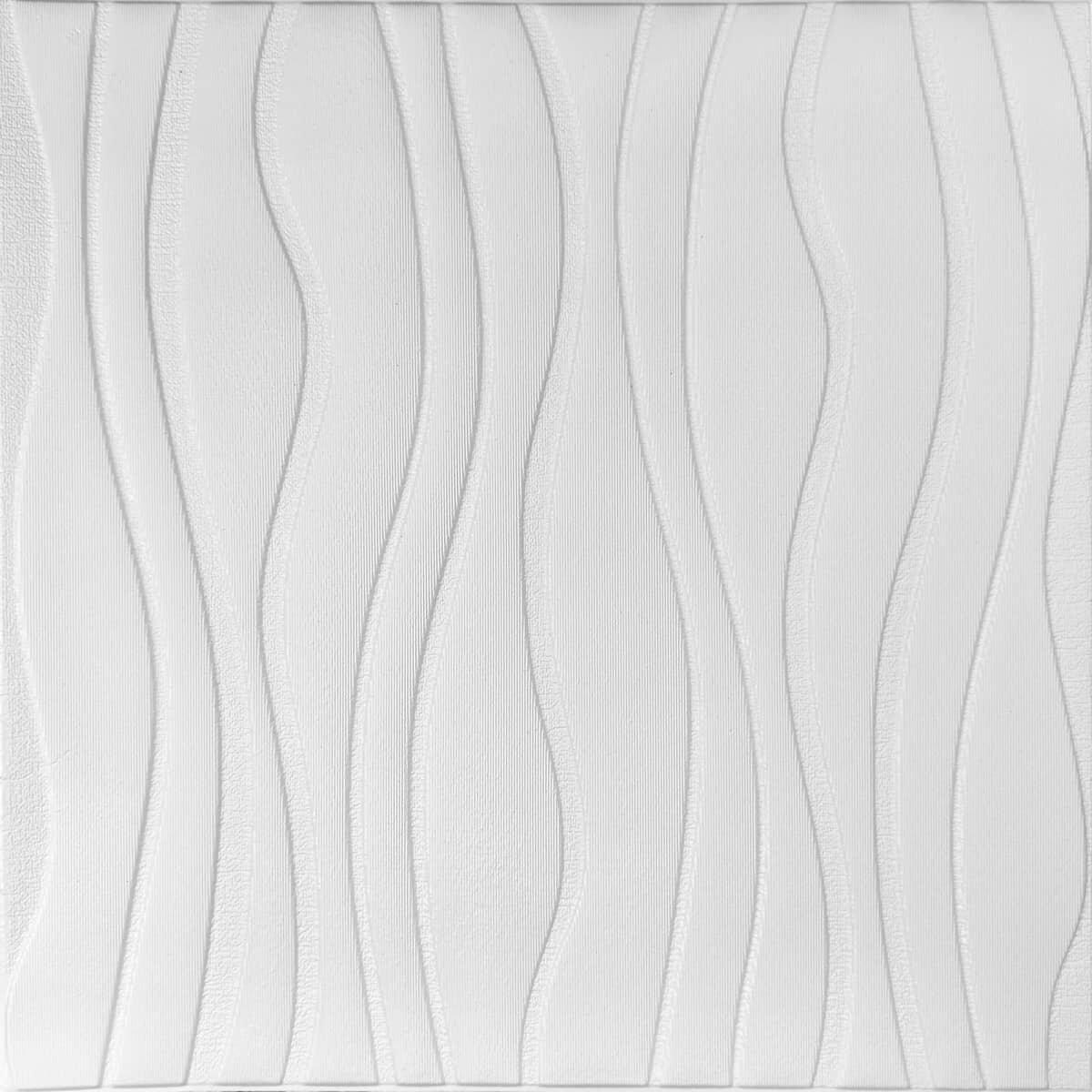 3D-панель Sticker Wall SW-00001199 самоклеящаяся 600х600х6 мм Белый (991943230)