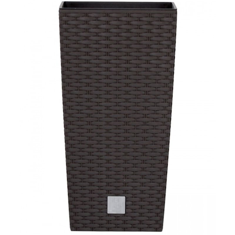 Горшок для цветов Prosperplast Rato квадратный высокий 2в1 400 мм Коричневый