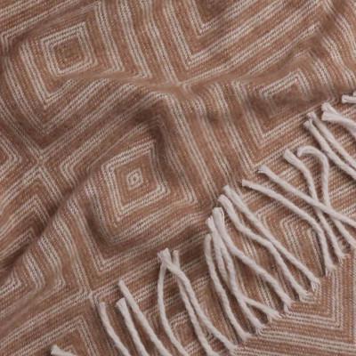 Плед ромб 140x200 см Бежевый - фото 2 Плед ромб 140x200 см Бежевый - фото 2