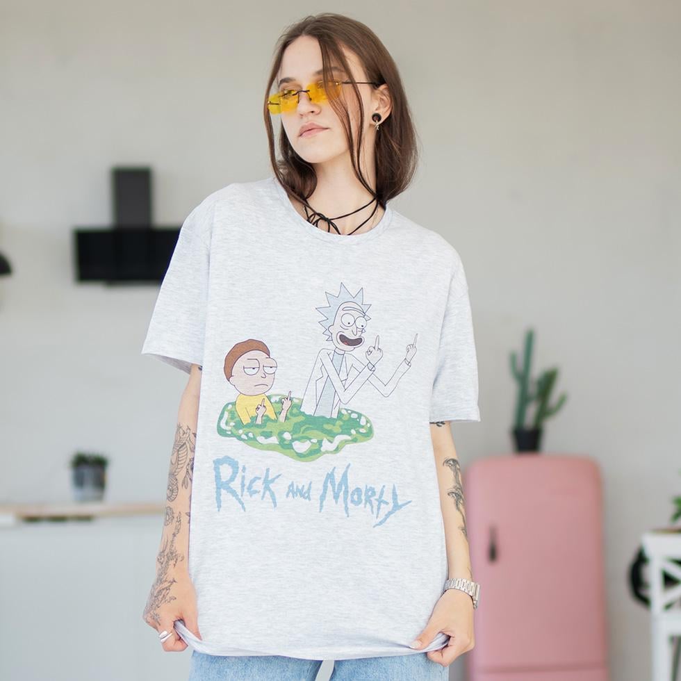 Футболка унисекс Rick and Morty S Серый (0000013790)