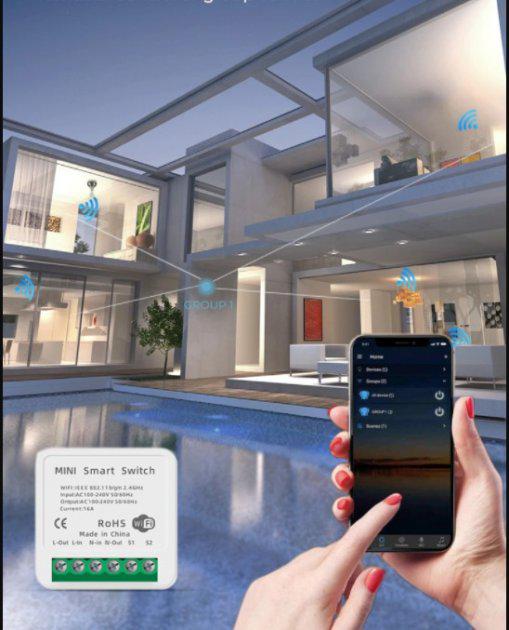 Вимикач-регулятор WiFi Smart Switch 16A (1074) - фото 2