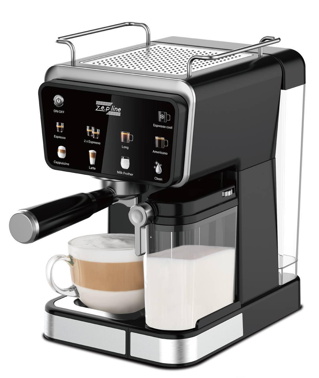 Кофеварка рожковая ZepLine с автоматическим капучинатором 3000 Вт 20 Бар (25650782)