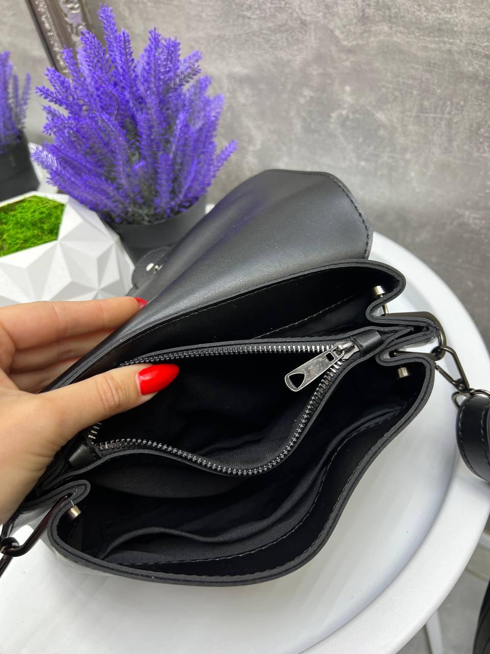 Клатч женский из экокожи через плечо Черный/Красный (2640867008) - фото 4