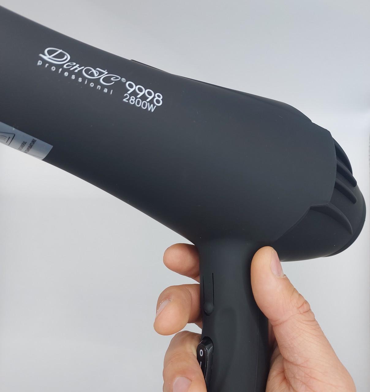 Фен професійний ДенІС professional 9998 ION 2800 вт Black (2091783669) - фото 6 Фен професійний ДенІС professional 9998 ION 2800 вт Black (2091783669) - фото 6