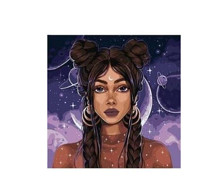 Картина за номерами Ideyka Космічна дівчина 40х40 см (2867217819)