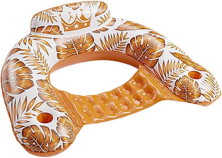 Надувное кресло плавающее Sloosh с поддержкой спины и подлокотниками Оранжевый - фото 1 Надувное кресло плавающее Sloosh с поддержкой спины и подлокотниками Оранжевый - фото 1