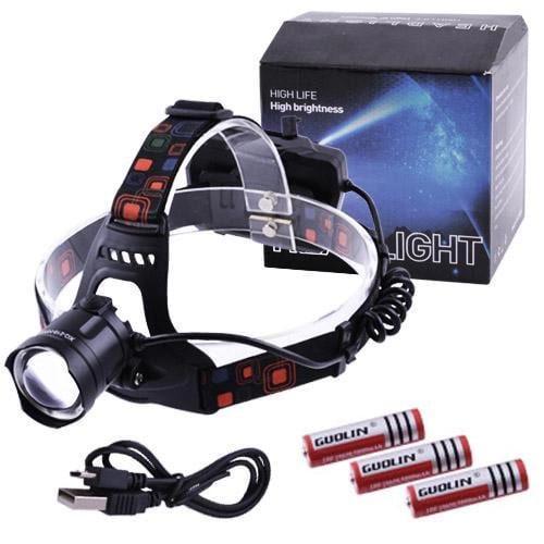 Ліхтар налобний X-Balong XQ-218-HP50 акумуляторний LED zoom з функцією Power Bank 3 режими роботи (ws61234)