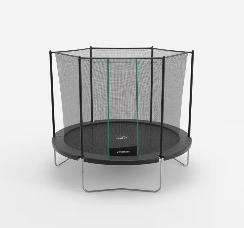 Батут прямокутний Domyos із захисною сіткою d 300 см Чорний (2641555912) Батут прямокутний Domyos із захисною сіткою d 300 см Чорний (2641555912)