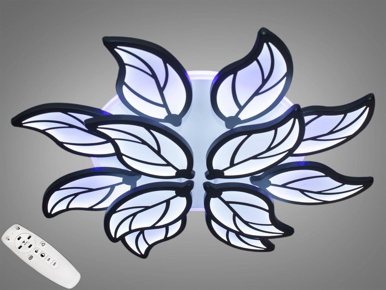 Люстра потолочная с димером LED 8028/8+4BK 3col dim (2437593282)