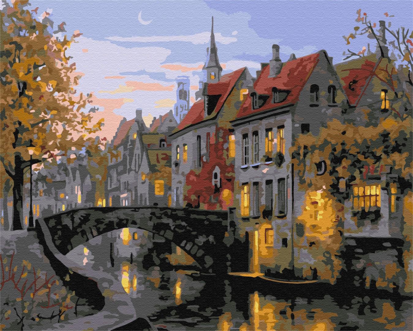 Картина по номерам Brushme Сумерки в городе 40x50 см (BS21170)