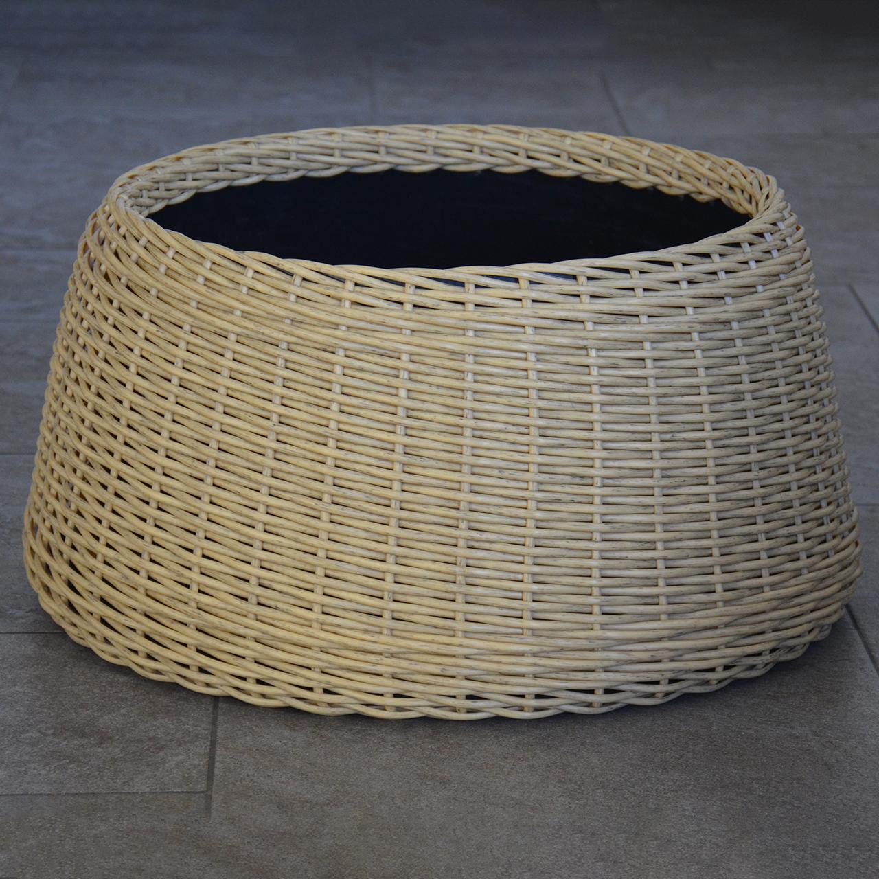 Подставка-юбка под елку плетеная из искусственного ротанга/ручной работы L Светлое дерево (23296061) - фото 6