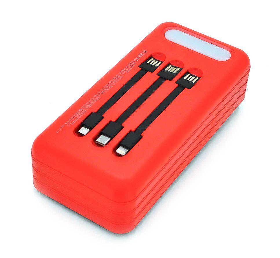 Повербанк VOLTRONIC KKD8W Solar 80000 mAh Black/Red (53589) - фото 2