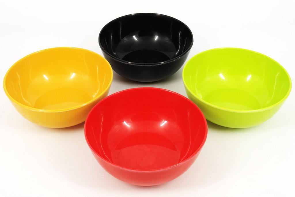 Набор тарелок из меламина 16 см 4 шт. Разноцветный (0531)