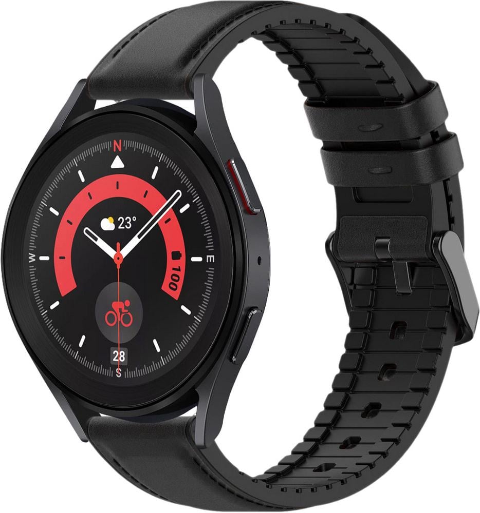 Ремінець шкіряний Tamyx для Galaxy Watch 5 Pro Black (31607-2B)