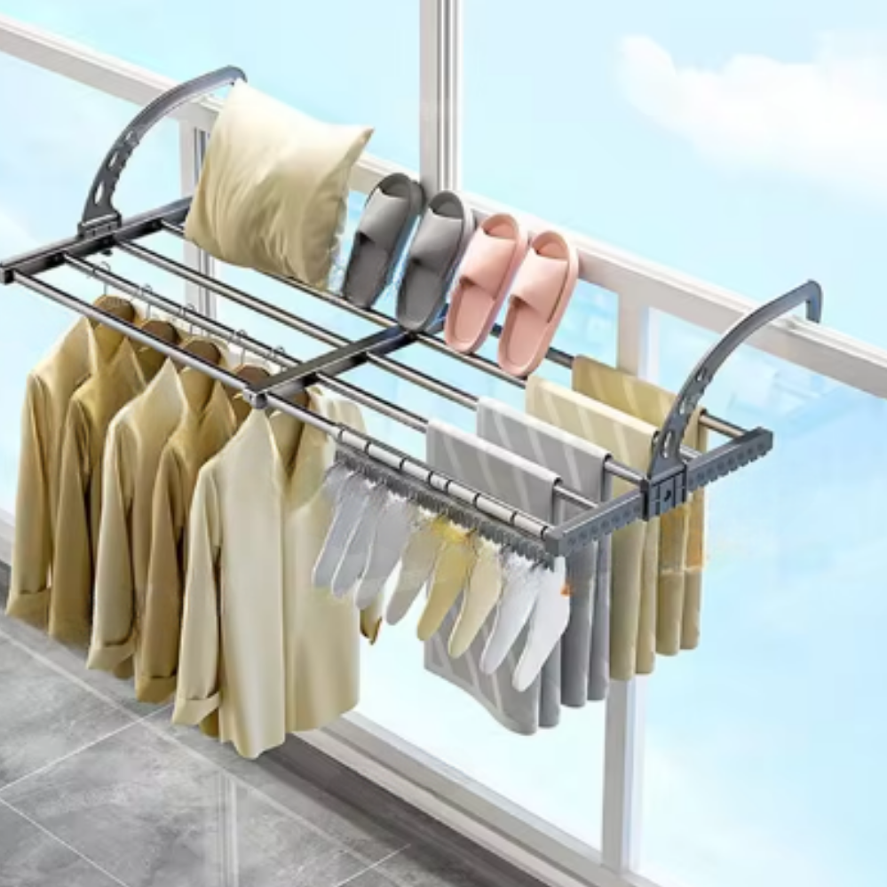 Сушарка для білизни Folding Clothes 3270В подвійна 77 см Сірий (120.1539) - фото 4