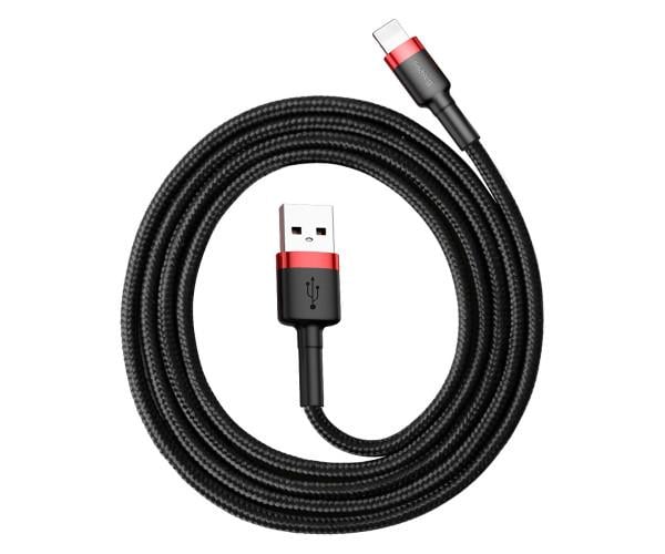 Кабель Data BASEUS Cafule Cable USB-Lightning 2,4A 1 м Red-Black (06CALKLF-B19) - фото 4 Кабель Data BASEUS Cafule Cable USB-Lightning 2,4A 1 м Red-Black (06CALKLF-B19) - фото 4