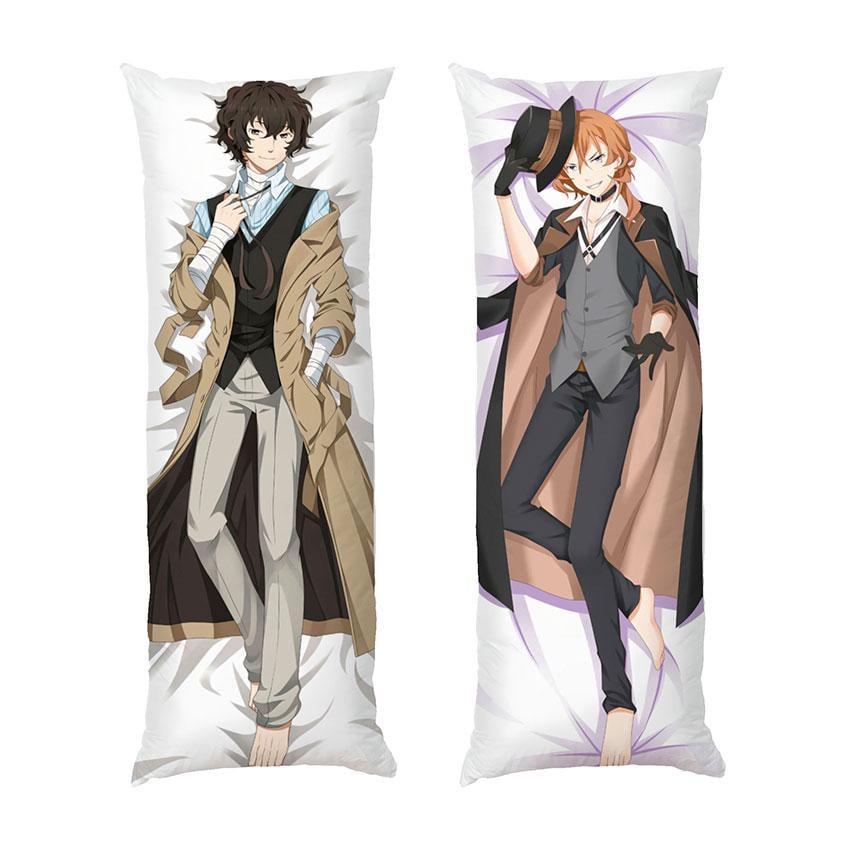 Подушка дакимакура Bungo Stray Dogs Osamu Dazai and Chuuya Nakahara габардин 140х45 см (112344-2)