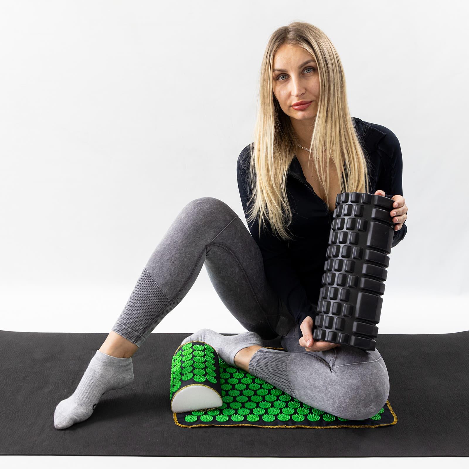 Набор OSPORT Set 111 коврик для йоги/аппликатор Кузнецова/массажный ролик (n-0144-01-0116-01) - фото 2