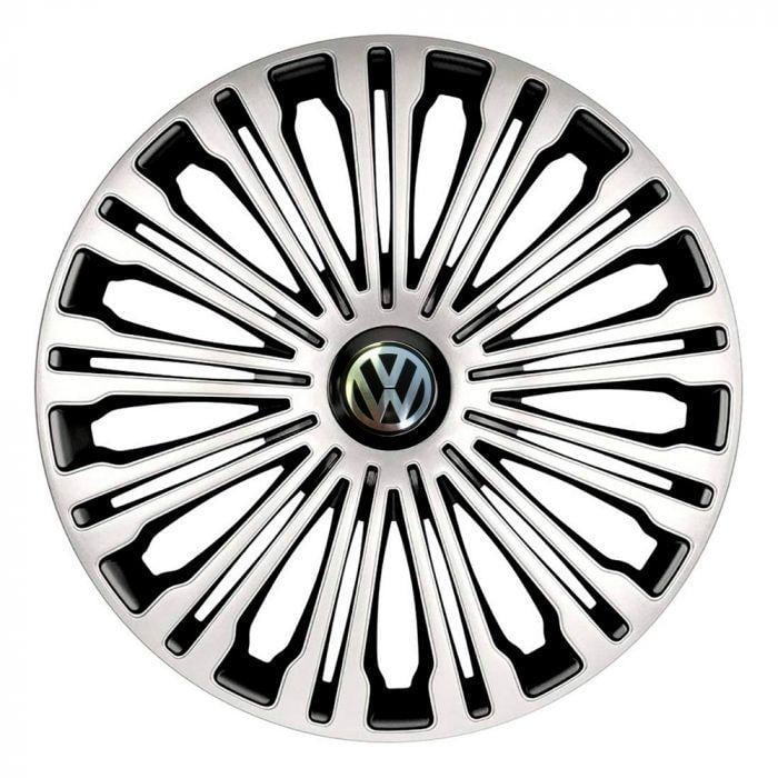 Ковпаки для коліс 4 Racing Volante Silver/Black R17 з логотипом Volkswagen 4 шт.