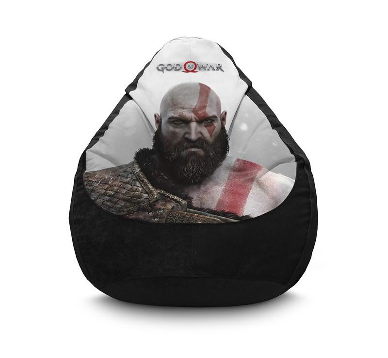 Кресло мешок iPuff God of War Kratos Флок XXL 90х125 см Черный Кресло мешок iPuff God of War Kratos Флок XXL 90х125 см Черный