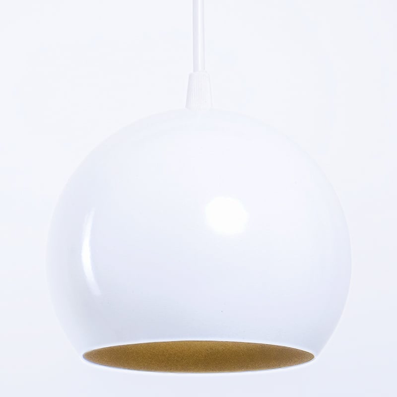 Люстра подвесная Bowl P180 Белый глянец с золотом (1386)