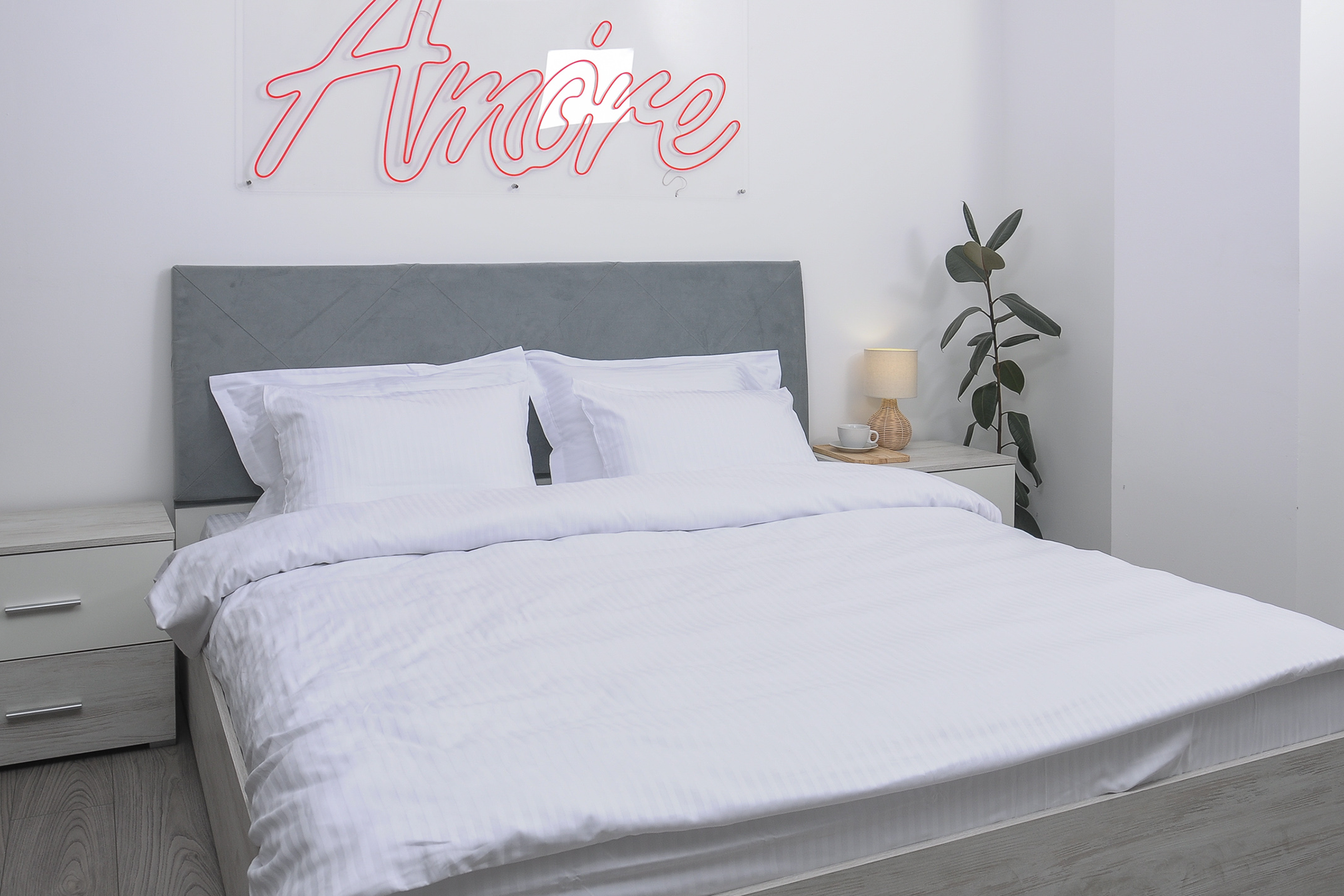 Комплект постельного белья полуторный Amore Prime305 Premium страйп-сатин белый (KPB-A1,5-ST-Prime305(1x1)4pil 70x70_) - фото 7 Комплект постельного белья полуторный Amore Prime305 Premium страйп-сатин белый (KPB-A1,5-ST-Prime305(1x1)4pil 70x70_) - фото 7