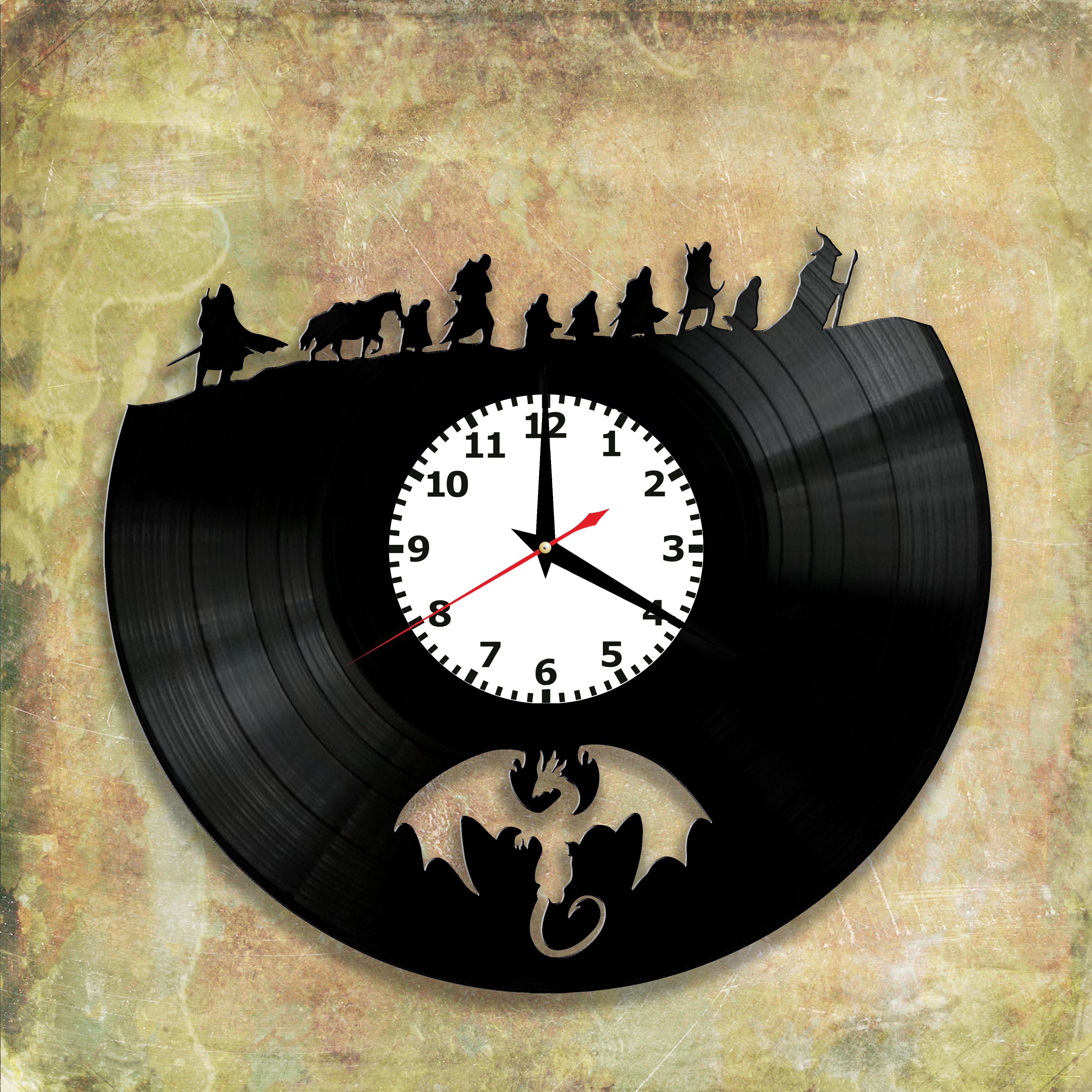 Часы настенные Властелин колец 3002 из виниловой пластинки
