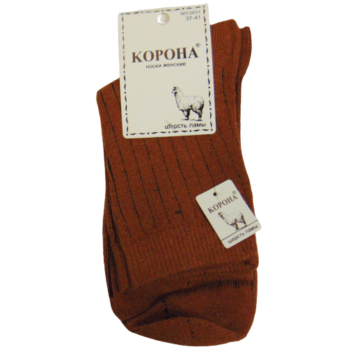 Носки с шерстью ламы Корона 2631 р. 37-41 Терракотовый (1976122779)