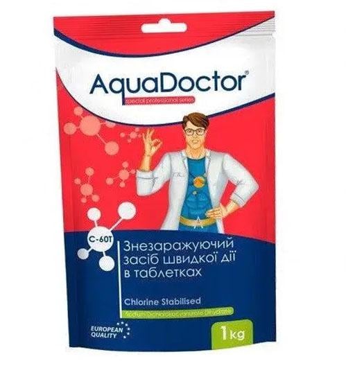 Хлор шоковий для басейну AquaDoctor C-60T 1 кг у пігулках (8984856) - фото 1