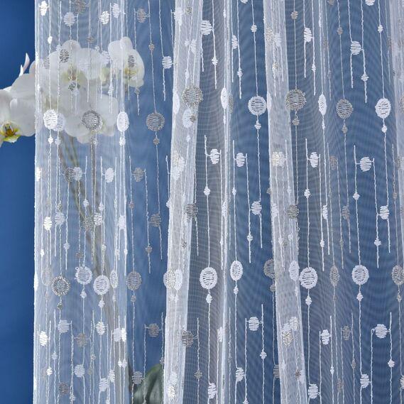Тюль сетка IDEIA Веселина V-GRI 2,8 м c вышивкой Серый (2200004263144)