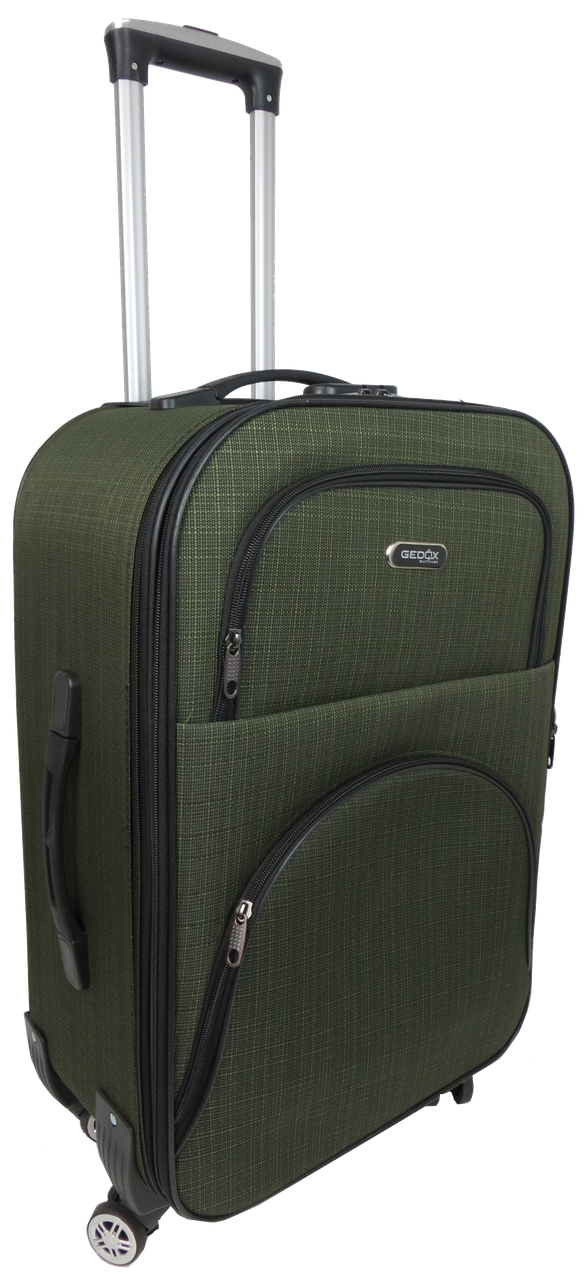 Валіза велика текстильна Gedox GD Polo на колесах 67 л Хакі - фото 2