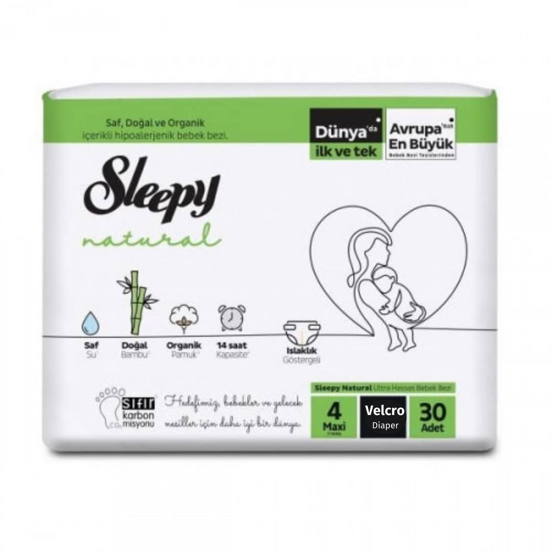 Підгузки дитячі Sleepy Natural maxi 4 30 шт. 7-14 кг