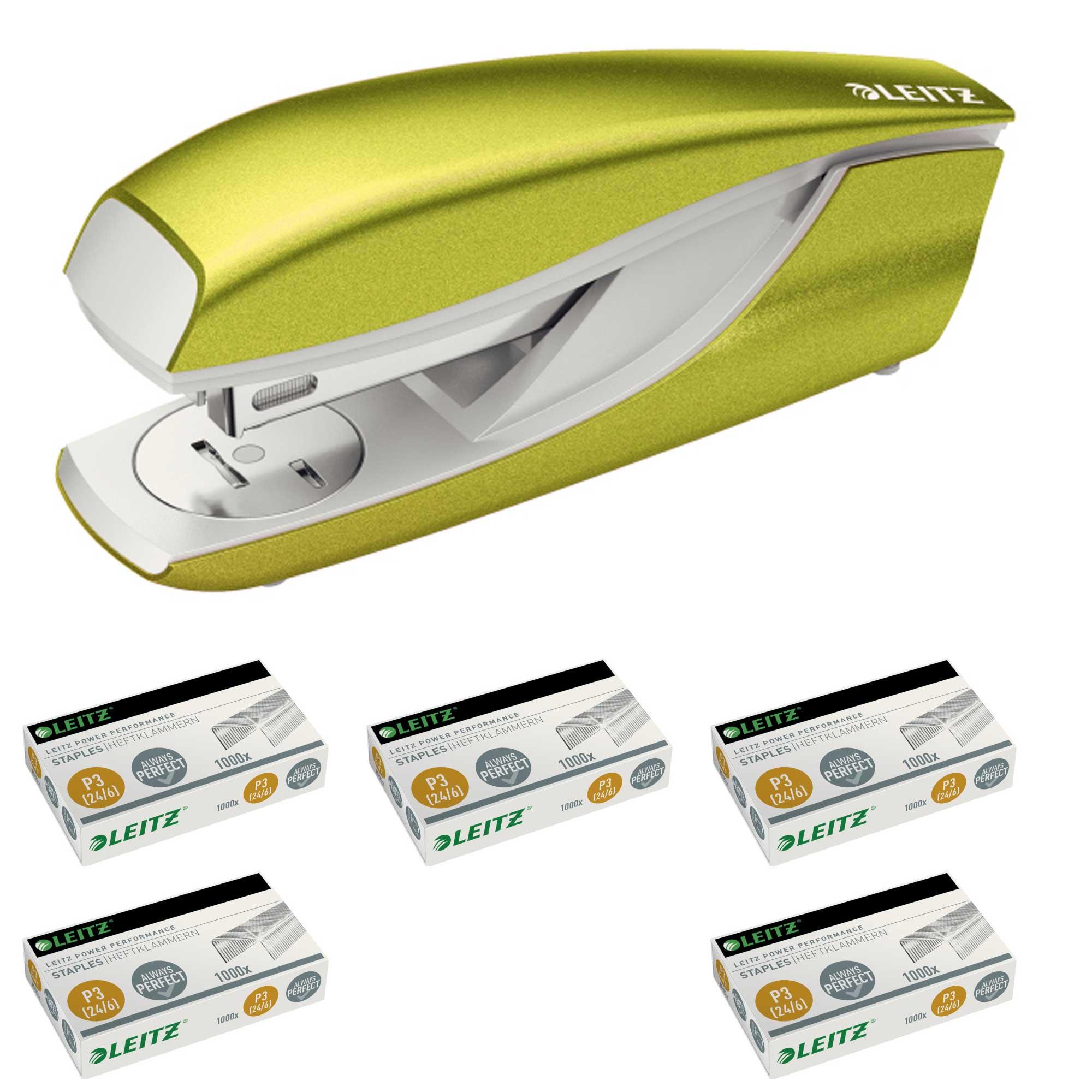 Степлер Leitz WOW cкоба №24/6 26/6 до 30 листов Зеленый металлик (5502-10-64)