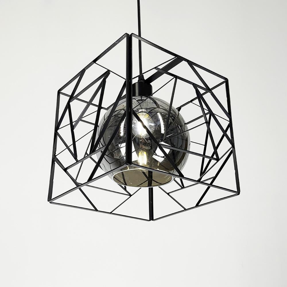 Люстра LineF 24х24 см Черный/Графитовый (12120/1 BK+GR)
