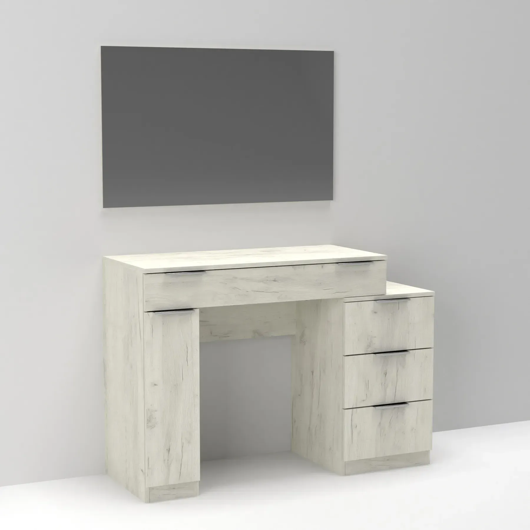 Стіл-трюмо туалетний Kontinent Krystal 1200х452х847 мм Дуб Крафт Білий (59321166) - фото 5 Стіл-трюмо туалетний Kontinent Krystal 1200х452х847 мм Дуб Крафт Білий (59321166) - фото 5