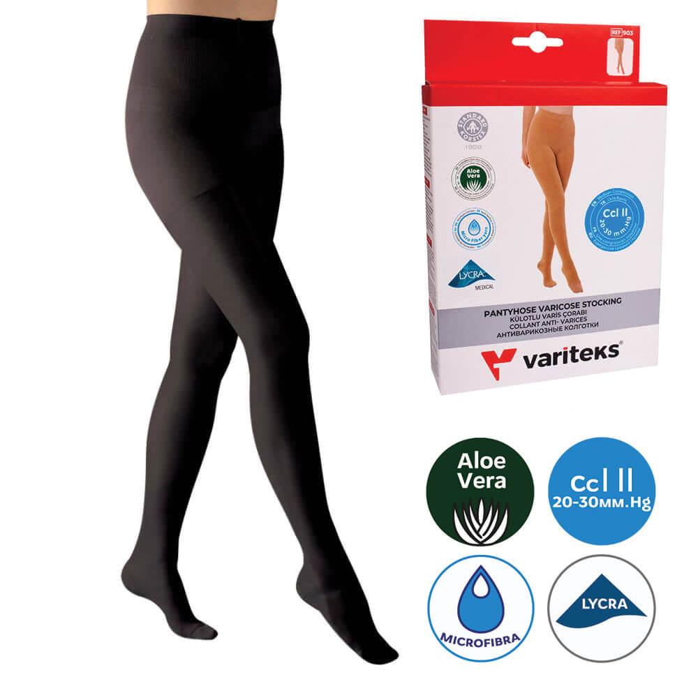Колготки компресійні Variteks 903-3 2 клас 20-30 мм Чорний р. 2-7 - фото 2