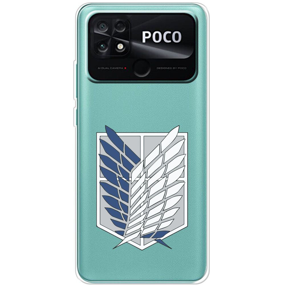Чохол BoxFace Poco С40 Атака Титанів Крила Свободи Прозорий силікон (44597-bk88-44597)