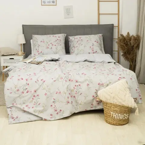 Комплект постельного белья Viluta с узором ранфорс премиум евро 220x240 см Белый (PB-456-A-634)